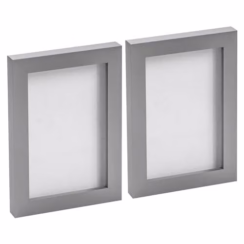 Nicola Spring Rectangular Photo Frames, Grey, Pack of 2, Fits 10 x 15 cm – 1
