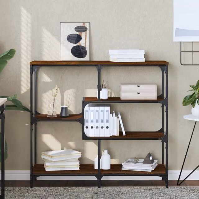 Berkfield Home Brown Oak Console Table, W/D/H: 103 x 32 x 95 cm