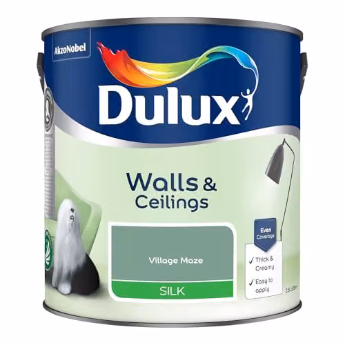 Dulux Water Based Satin Gloss Dispersion Paint in Green, 2.5l – 3