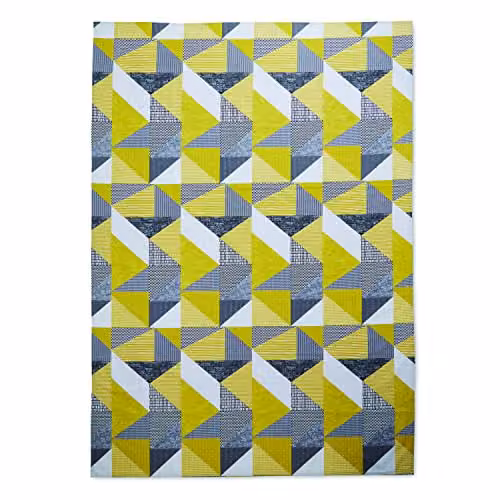 Catherine Lansfield Larsson Geo Wipe Clean Coated Cotton Tablecloth, Ochre, W: 137 cm, D: 178 cm – 3