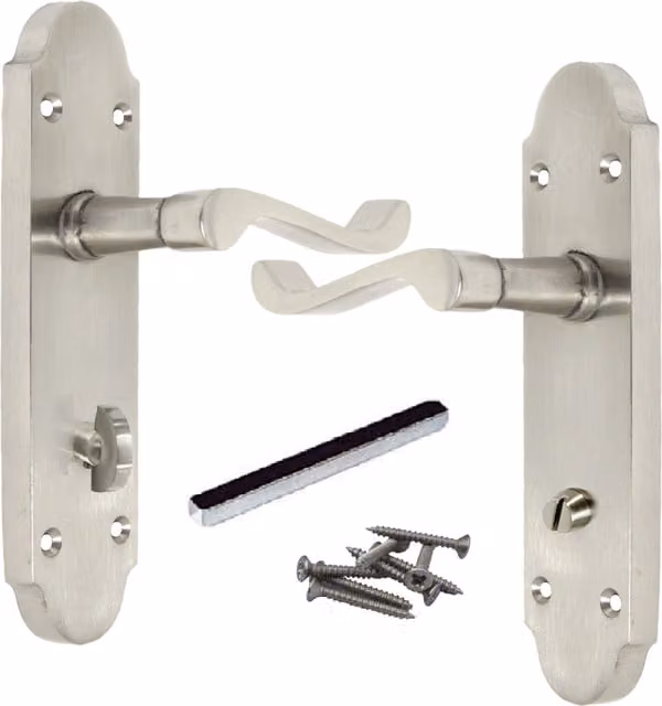 Betley Butterfly Brushed Silver and Yellow Door Handle