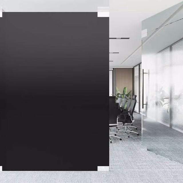 Berkfield Home Static Frosted Black PVC Soft Window Films, 5 Pack
