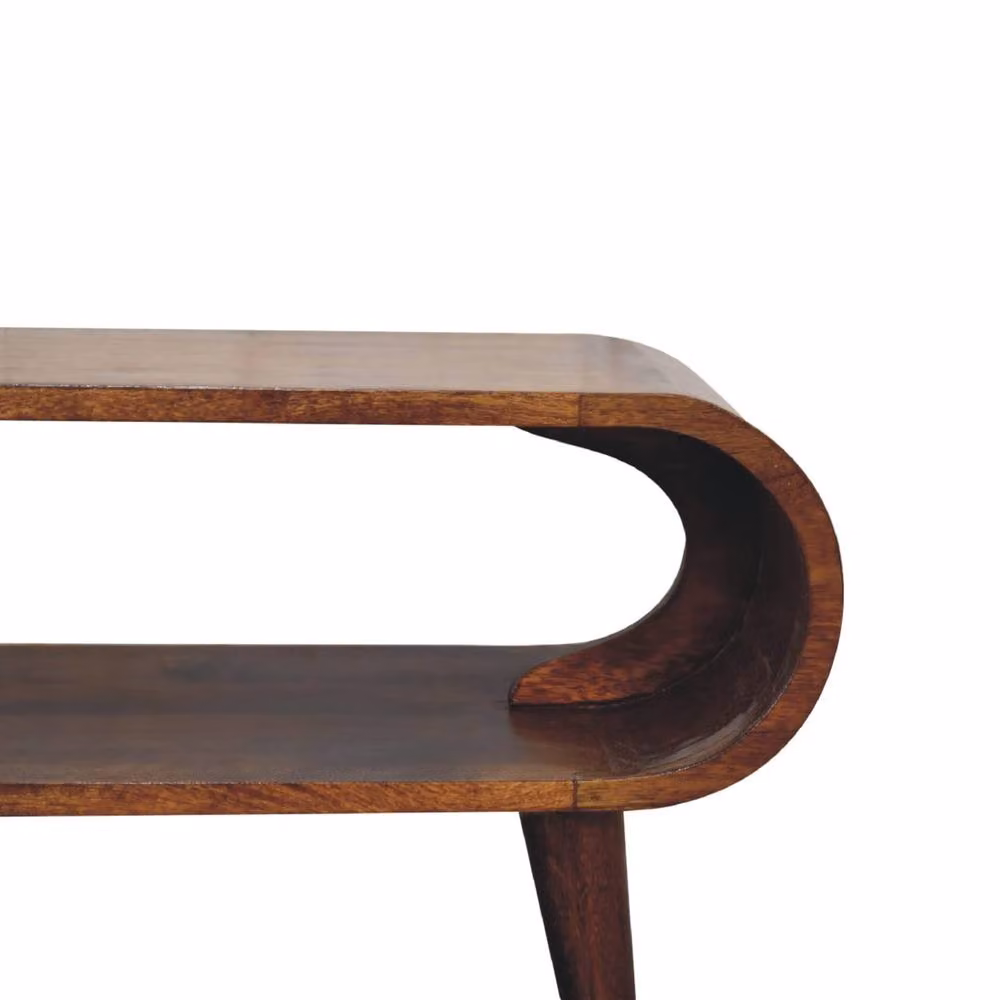 Wyld Haus Porquerolles Nordic Mango Wood Low Coffee Table in Brown, W/D/H: 90.0 x 40.0 x 35.0 cm – 3