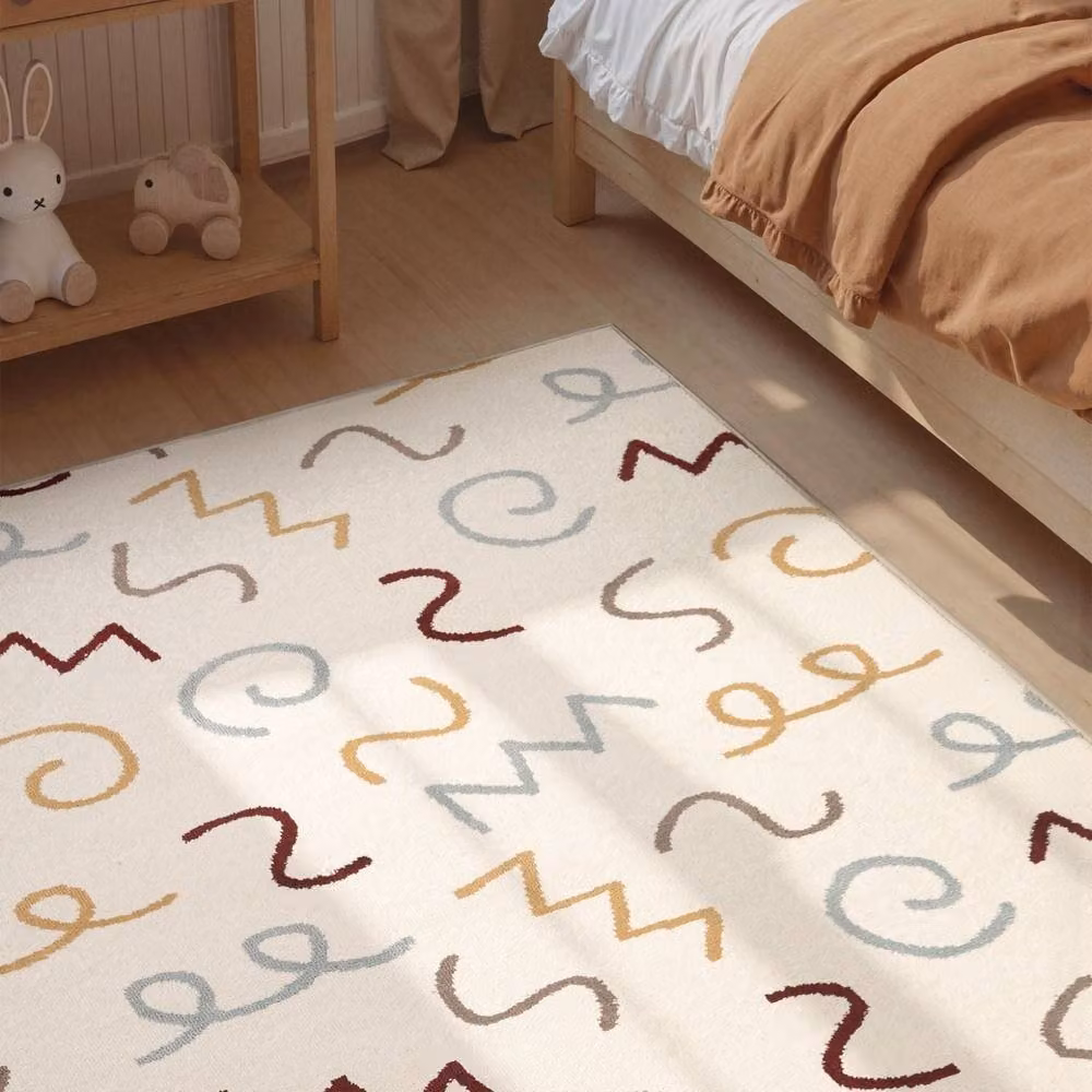 THE RUGS Adventures Fiete Kids Rug, Cream Multicolour, W: 120 cm, L: 170 cm – 2