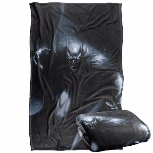 LOGOVISION Batman Dark Highlight Super Soft Silky Touch Fleece Throw Blanket, Black and Multicolour, W: 91.44 cm x L: 147 cm