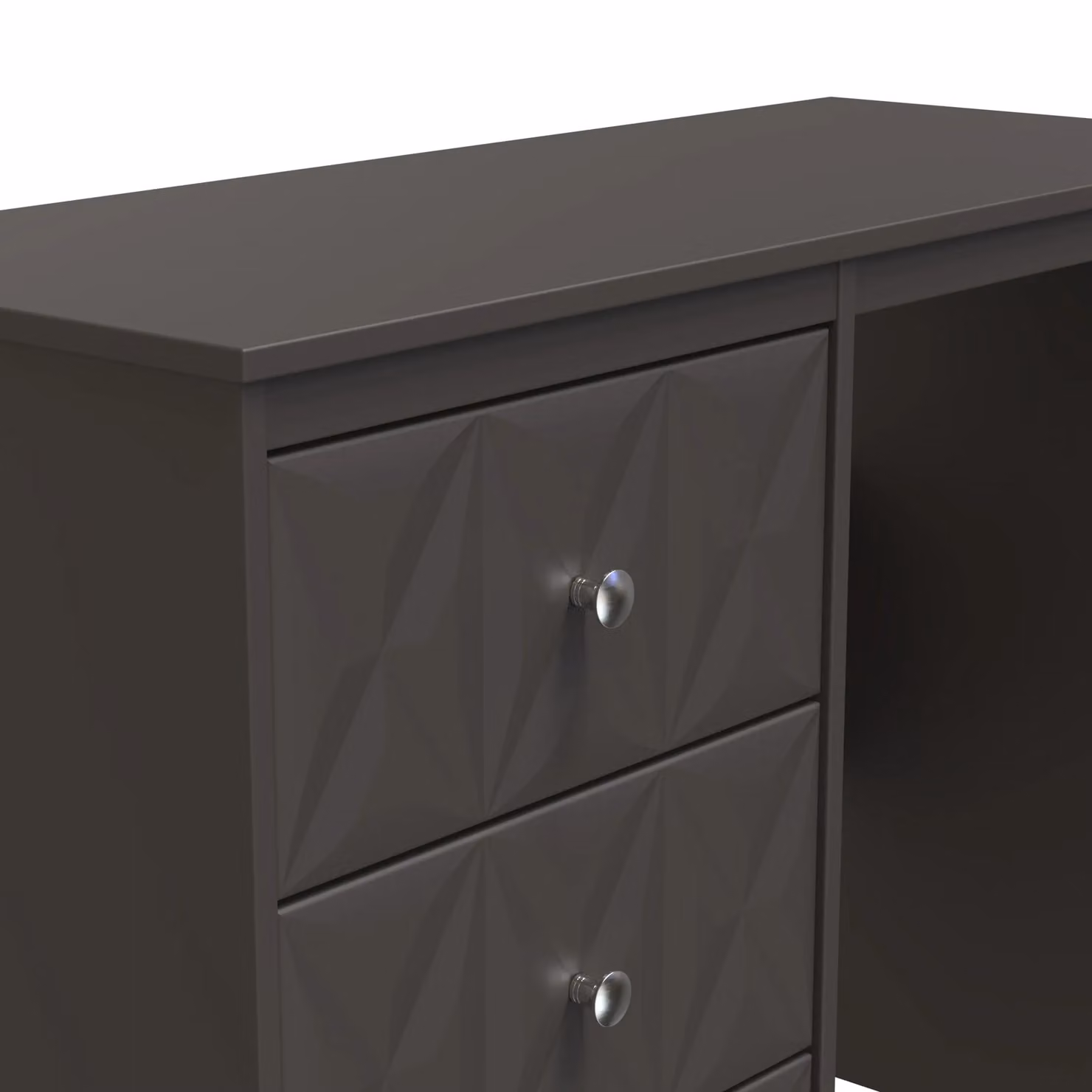 Ready Assembled 2 U Memphis 3 Drawer Vanity in Dark Grey – 3