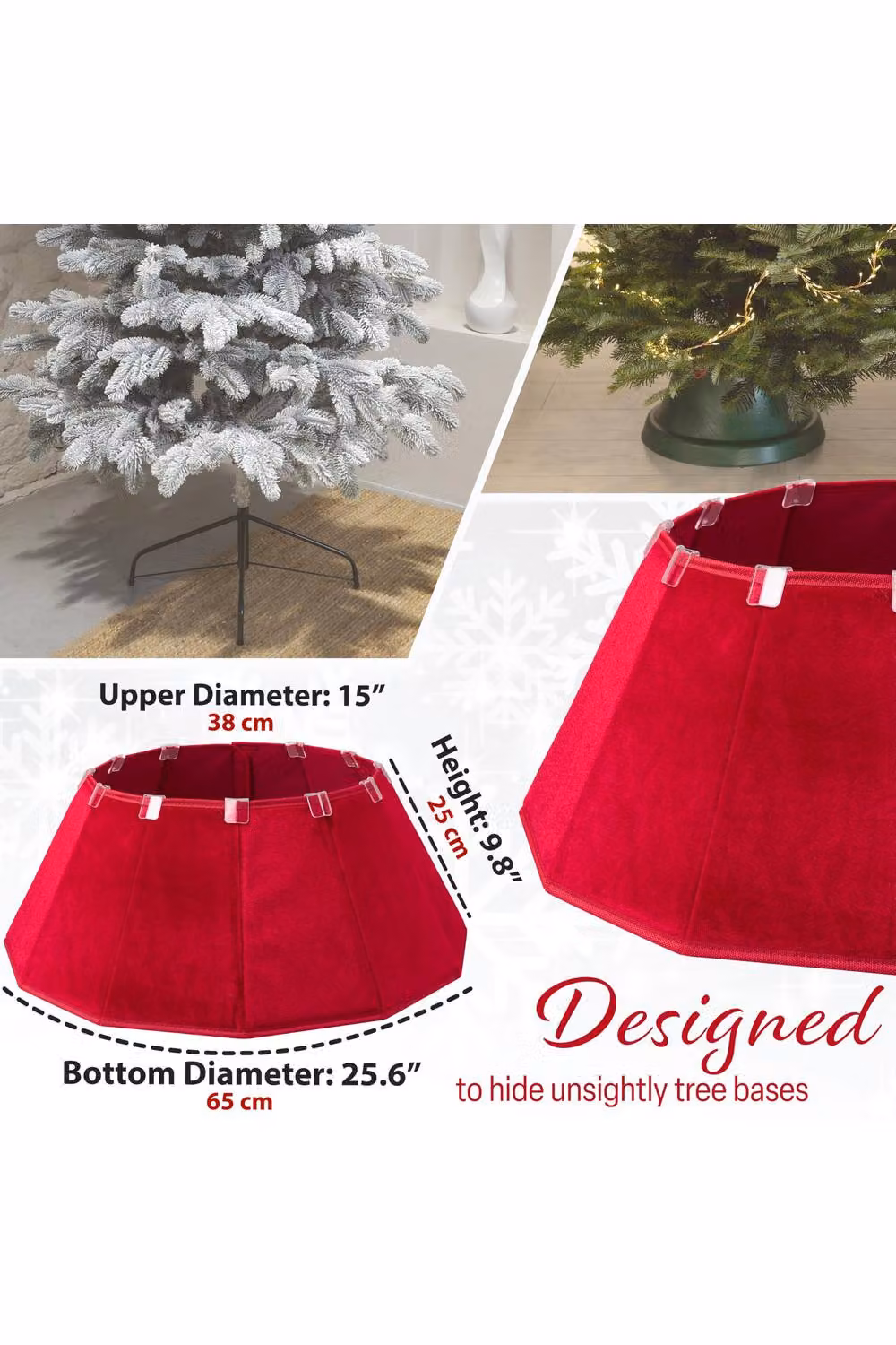 Deco Express Red Velvet Christmas Tree Skirt – 7