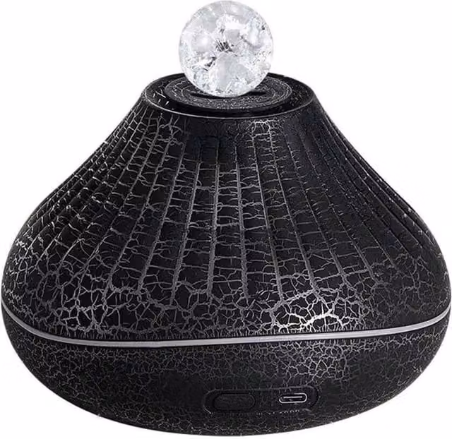 PAWNORA Black Ceramic Aroma Diffuser and Air Humidifier with Fragrance Compartment – 1