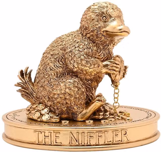 Warner Bros Harry Potter Herbology Niffler Figurine in Gold Metal