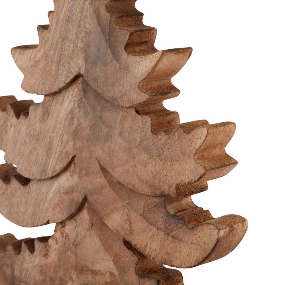 Lemon Pavilion Furniture and Decor Large Natural Wood Christmas Tree, Brown, W16 x D6 x H50 cm – 4