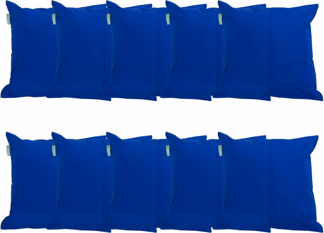Gardenista Blue Plain Square Outdoor Garden Scatter Cushion, W/D/H: 45.72 x 45.72 x 45.72 cm