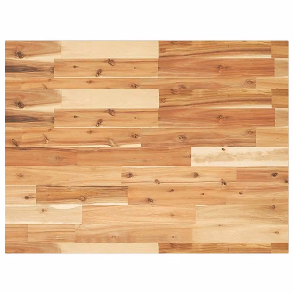 Berkfield Home Solid Wood Acacia Oil Finished Desk Top in Brown, W: 100 cm, D: 60 cm, H: 2 cm – 1