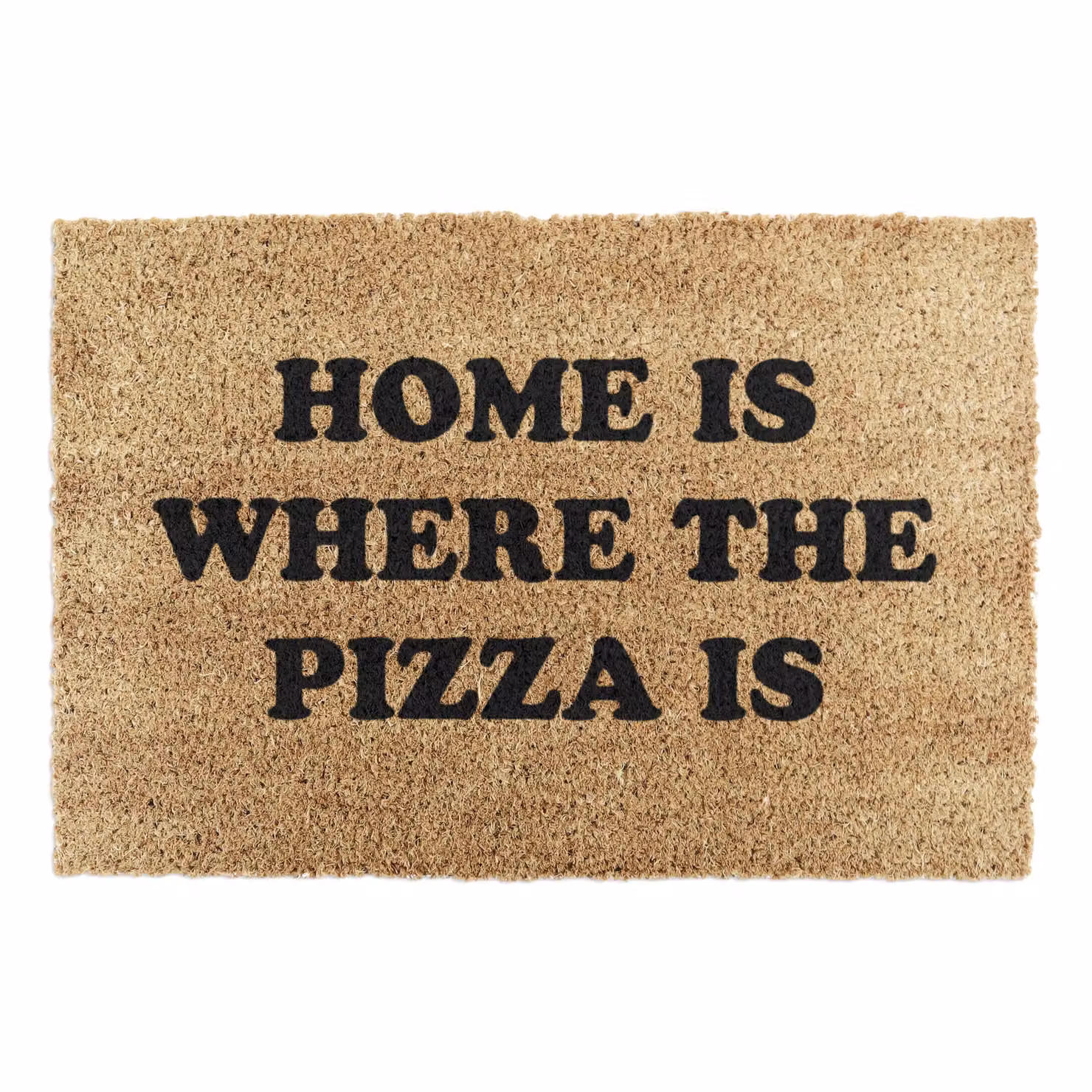 Artsy Mats Home is where the pizza is Doormat in Black and Brown, W/D/H: 60 x 40 x 1 cm – 4