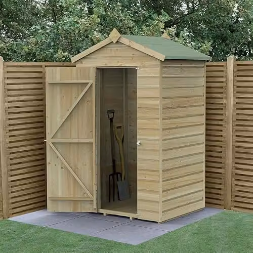 Forest Garden Brown Apex Wooden Shed with Shiplap Floor – 2
