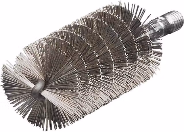 Lessmann Threaded Tube Brush in Silver and Multicolour with Threaded Stem