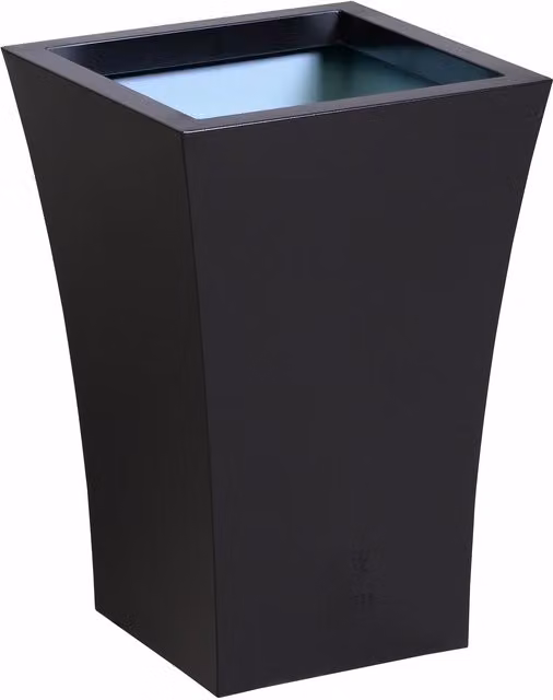 Primrose Black Galvanised Steel Square Flared Outdoor Planter Pot – 2