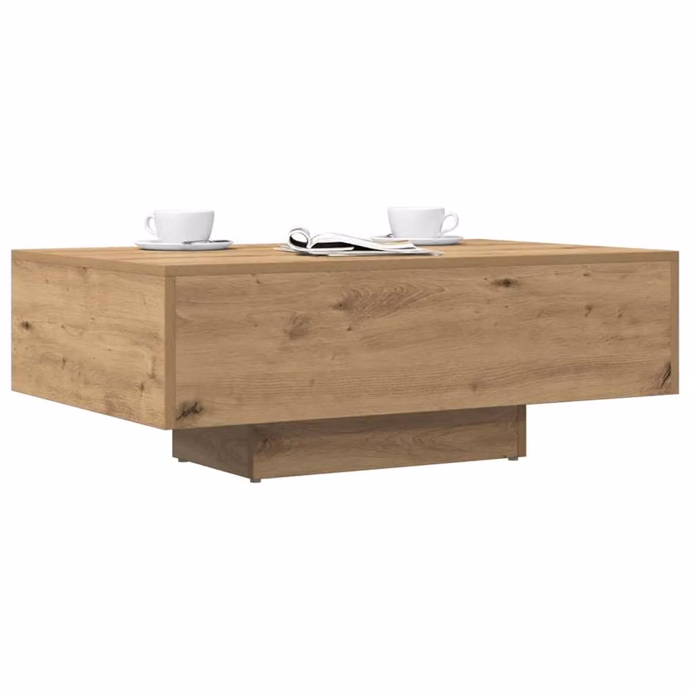 Berkfield Home Artisan Oak Coffee Table in Brown, W/D/H: 85 x 55 x 31 cm – 2