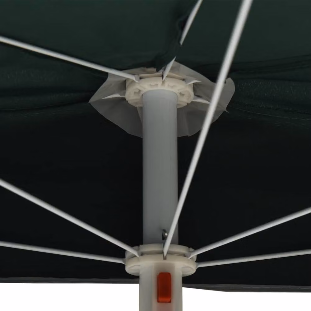 Berkfield Home Garden Green Half Parasol with Pole, W: 180 cm, D: 90 cm – 3