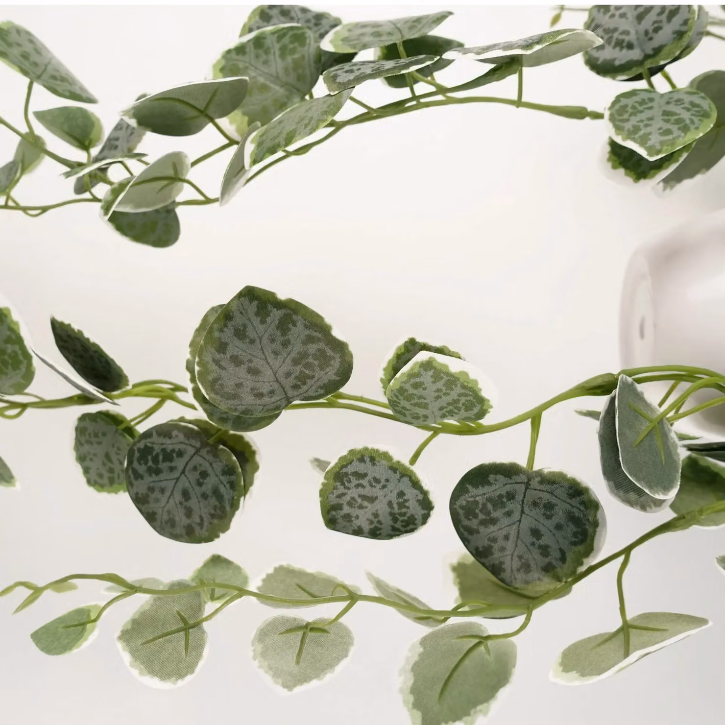 Leaf Artificial String of Hearts Hanging Plant in Green and White, 90 cm – 4