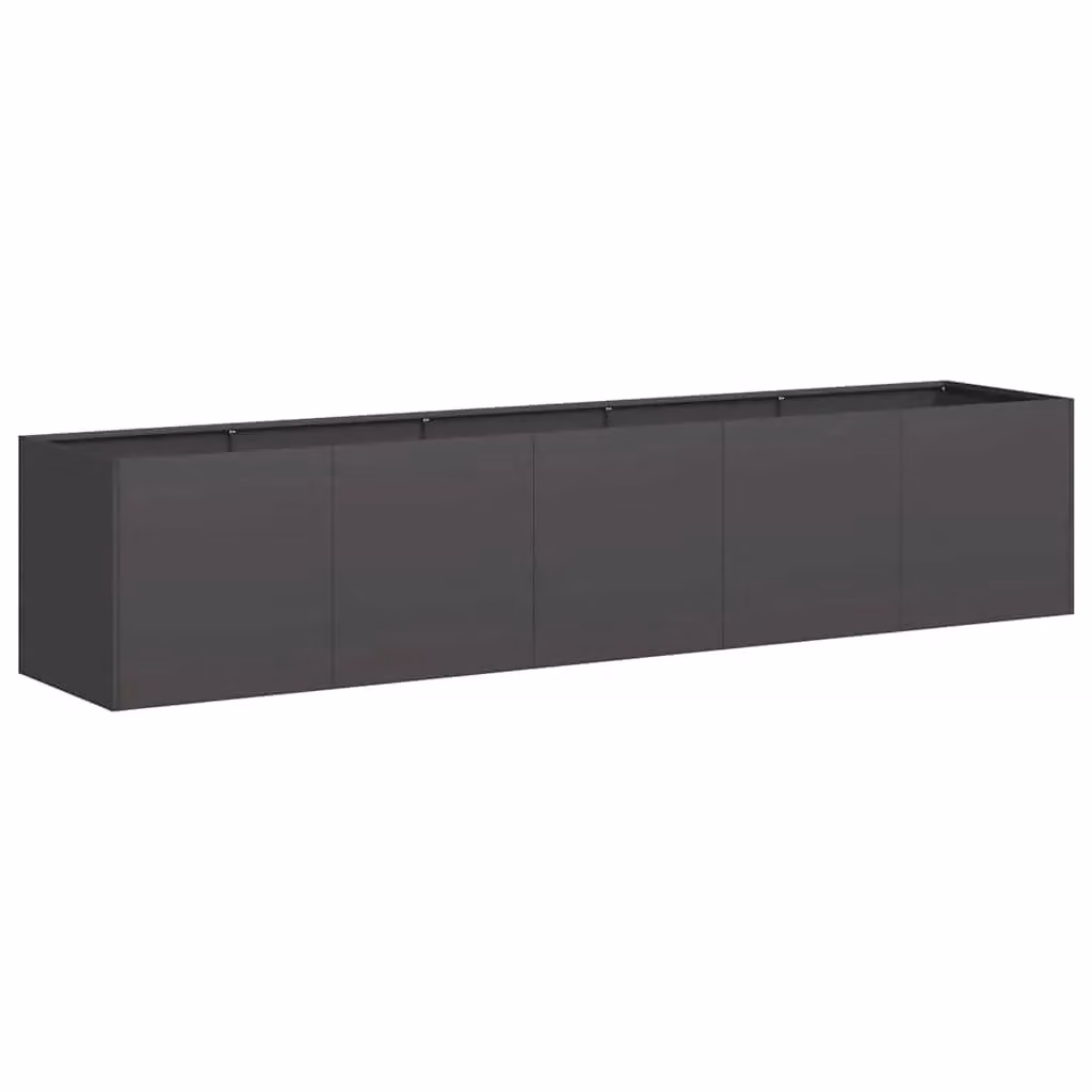 Berkfield Home Steel Planter Tub in Black, W/D/H: 200 x 40 x 40 cm – 2