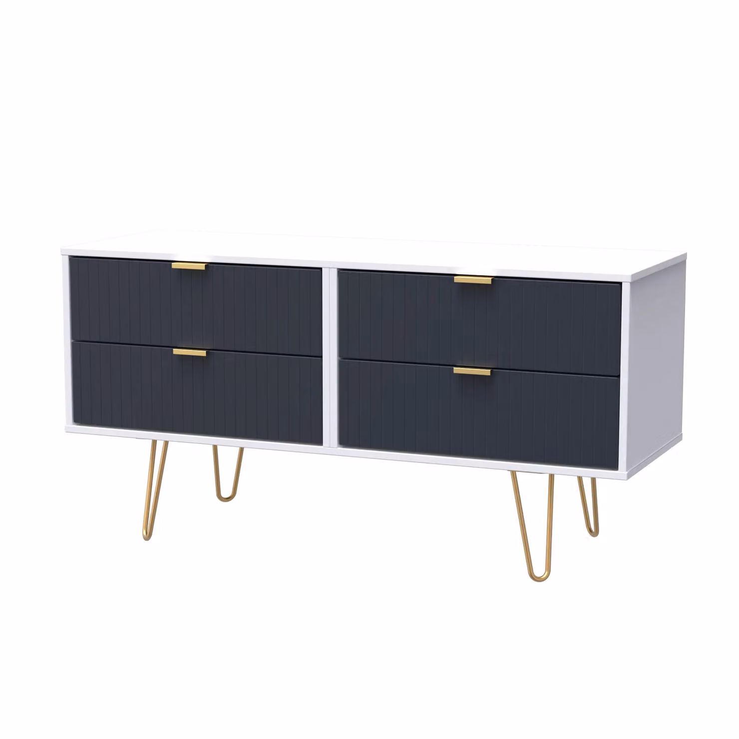2 U Bexley 4 Drawer Bed Box in Dark Blue and Gold – 2