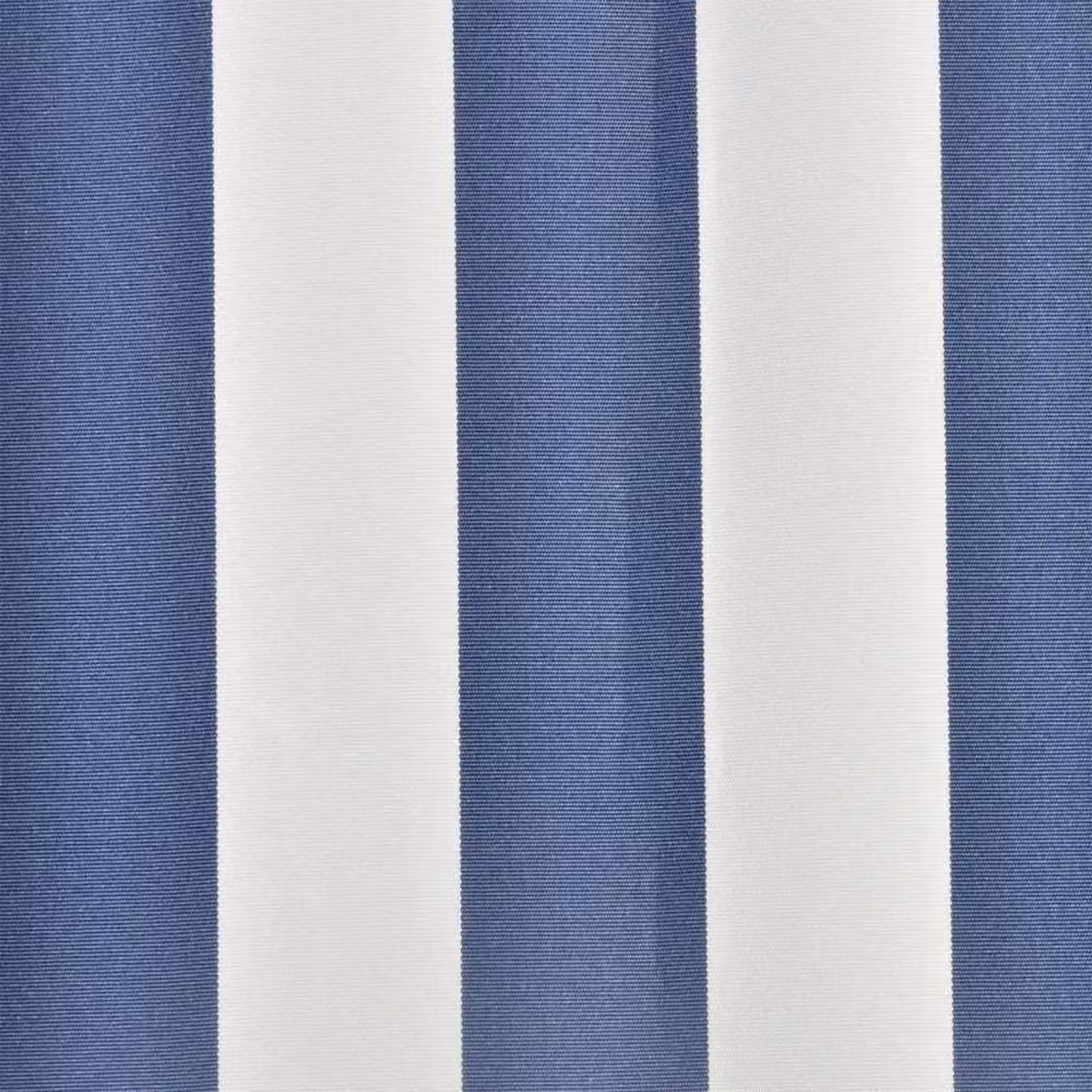 Berkfield Home Blue and White Polyester Awning Sunshade Canvas W: 6 m, D: 3 m – 2