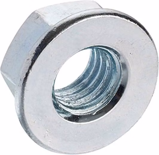 Unifix Class 6 Flange Nuts DIN 6923 BZP M6 x 1.00 in Silver