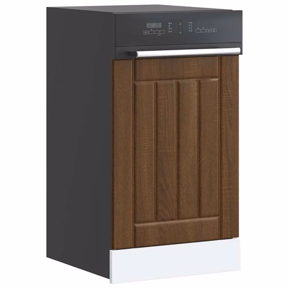 Berkfield Home Lucca Dishwasher Panel in Brown Oak Engineered Wood – 2