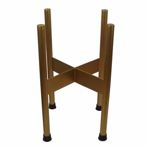 Leaf Gold Metal Tabletop Planter Stand