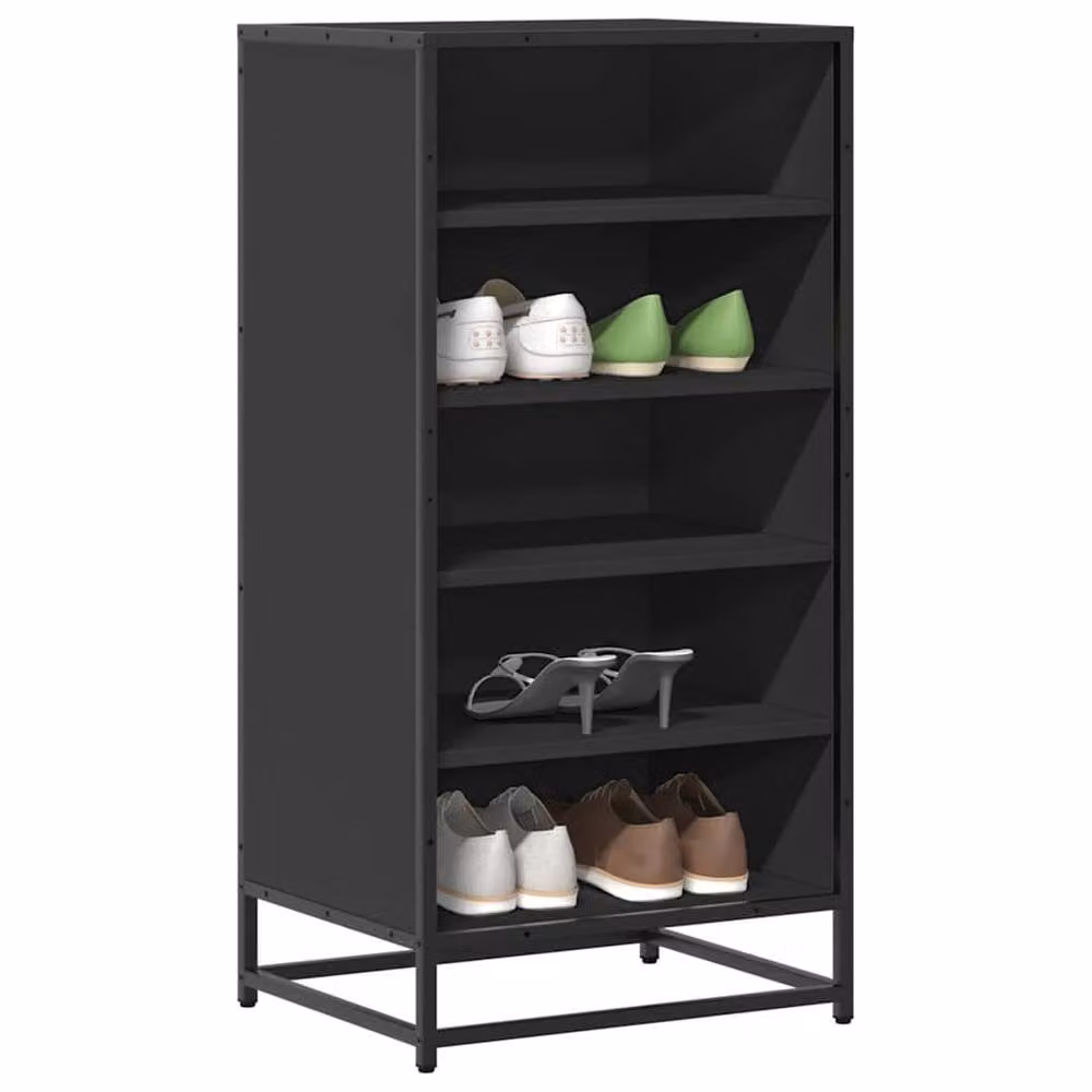 Berkfield Home Black Modern Freestanding Shoe Rack W/D/H: 48 x 38 x 97.5 cm – 2