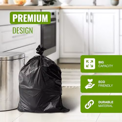 EcoBag 20 Pack Black Heavy Duty Rubble Bags, 30L, W: 50.8 cm, H: 76.2 cm – 3