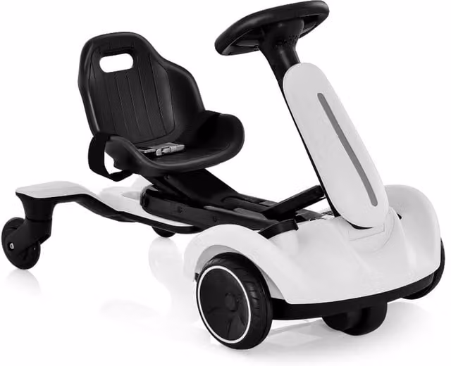 Costway Electric Ride on Drift Car with Light and Sound, White
