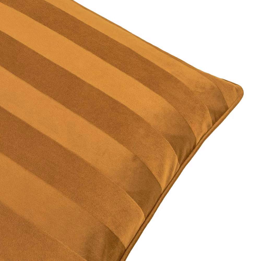 Paoletti Regency Gold Striped Velvet Square Cushion, W/D/H: 45 x 45 x 45 cm – 3