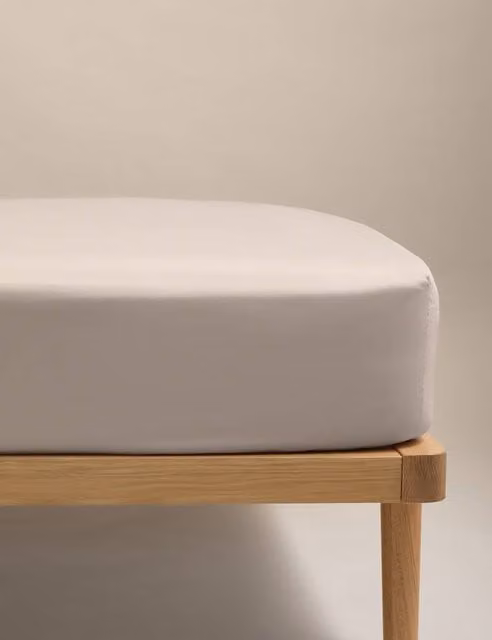 M&S Stay Cool Lyocell Rich Extra Deep Fitted Sheet, Beige, W: 180 cm, D: 200 cm, H: 38 cm