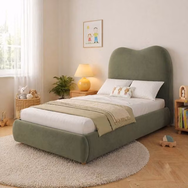 STILVORA Single Upholstered Velvet Bed with Lift Up Storage in Green, W/D/H: 90 x 190 x 91.44 cm