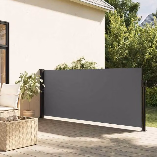 Berkfield Home Retractable Side Awning in Anthracite, W/H: 120 x 500 cm