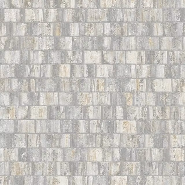 I Love Wallpaper Messina Geometric Abstract Tile Wallpaper in Grey and Gold