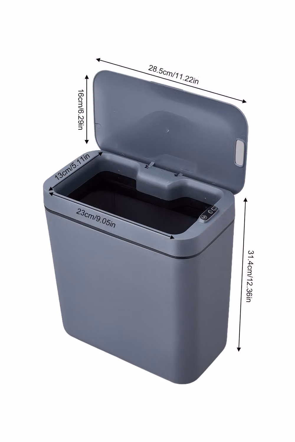 Living and Home 15L Automatic Motion Sensor Rubbish Bin with Soft Close in Grey – 7