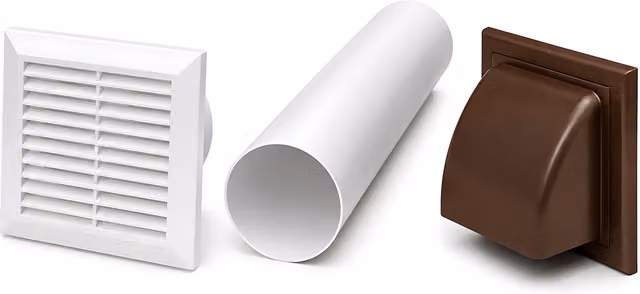 Sola 100mm Through-Wall Ventilation Kit with 500mm Duct and Backdraft Damper in Brown