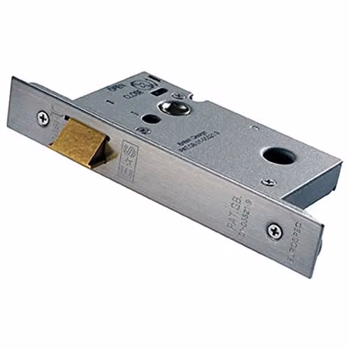 Loops 64mm Architectural Upright Latch with Square Forend in Brushed Satin Stainless Steel