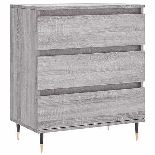 vidaXL Modern Grey Sonoma Sideboard in Engineered Wood W/D/H: 60 x 35 x 70 cm