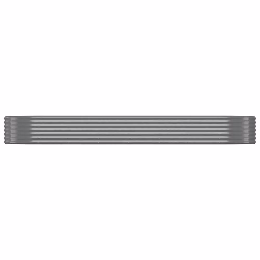 Berkfield Home Garden Powder-coated Steel Raised Bed in Grey, W/D/H: 322 x 100 x 36 cm – 3