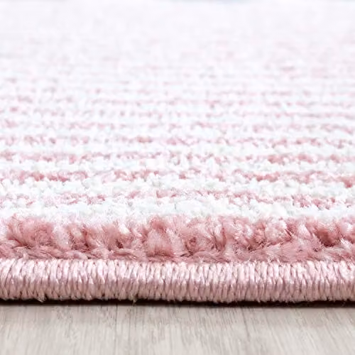 Bravich Checked Pink Kids Rug for Childrens Nursery and Bedrooms, W: 160 cm, L: 230 cm – 3