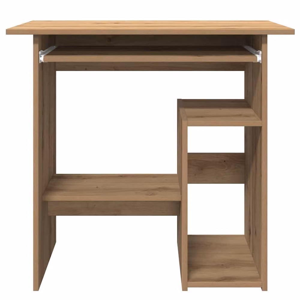 Berkfield Home Elegant Artisan Oak Writing Desk in Brown, W/D/H: 80 x 45 x 74 cm – 4