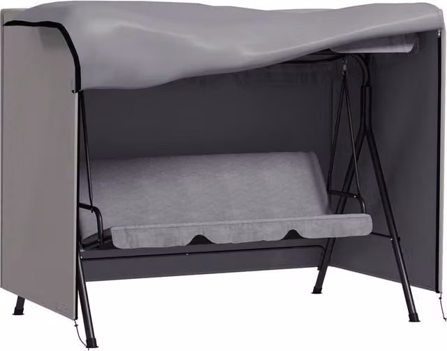 Matteo Weatherproof 3-Seater Garden Swing Chair Cover in Grey