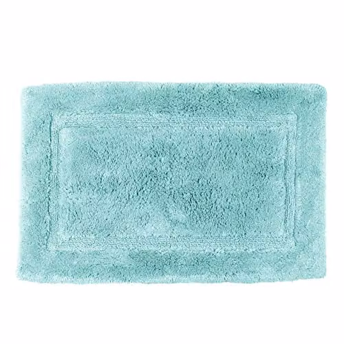 Allure Bath Fashions Bamboo Cotton Non-Slip Bath Mat in Duck Egg Blue, W: 50 cm, D: 80 cm – 1
