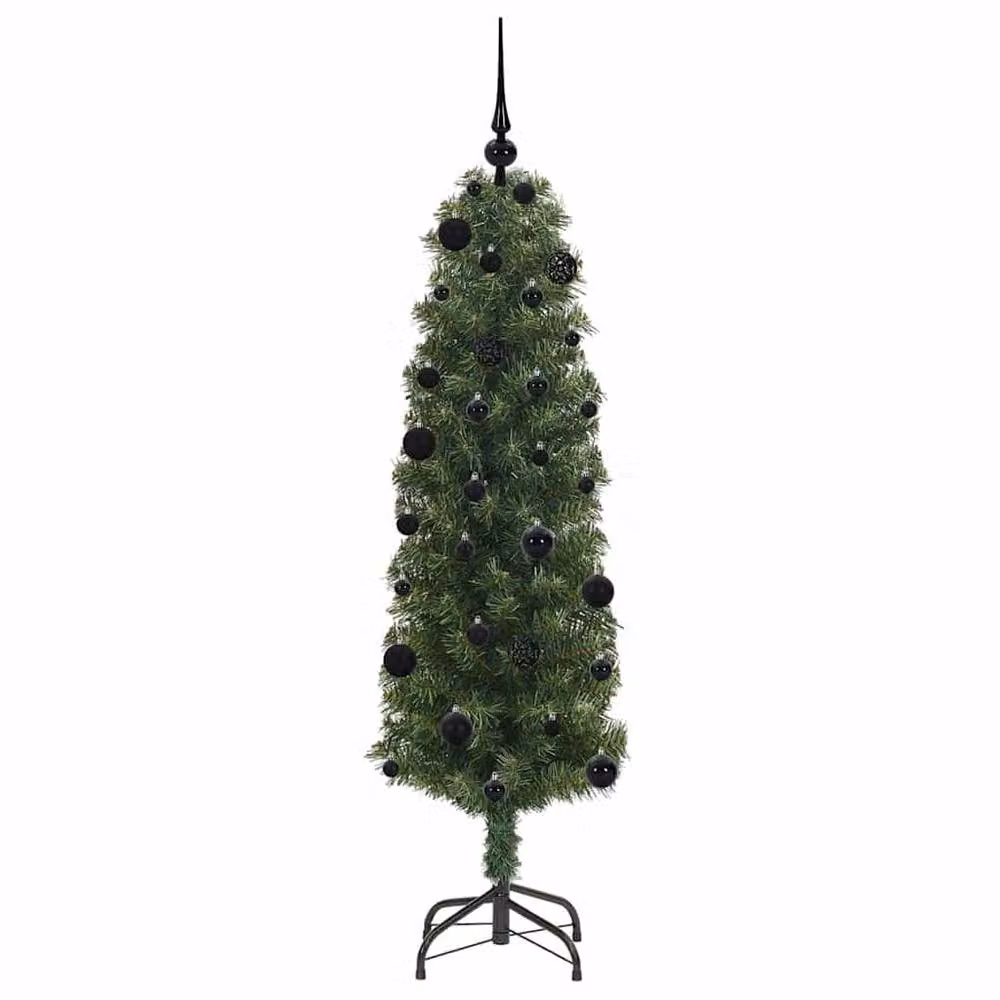 Berkfield Home Green Artificial Christmas Tree with 150 Warm White LEDs and Stand – 4