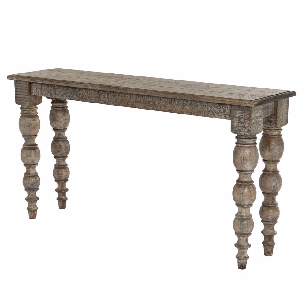 Wyld Haus Montaine Mid Century Brown Solid Wood Console Table – 3