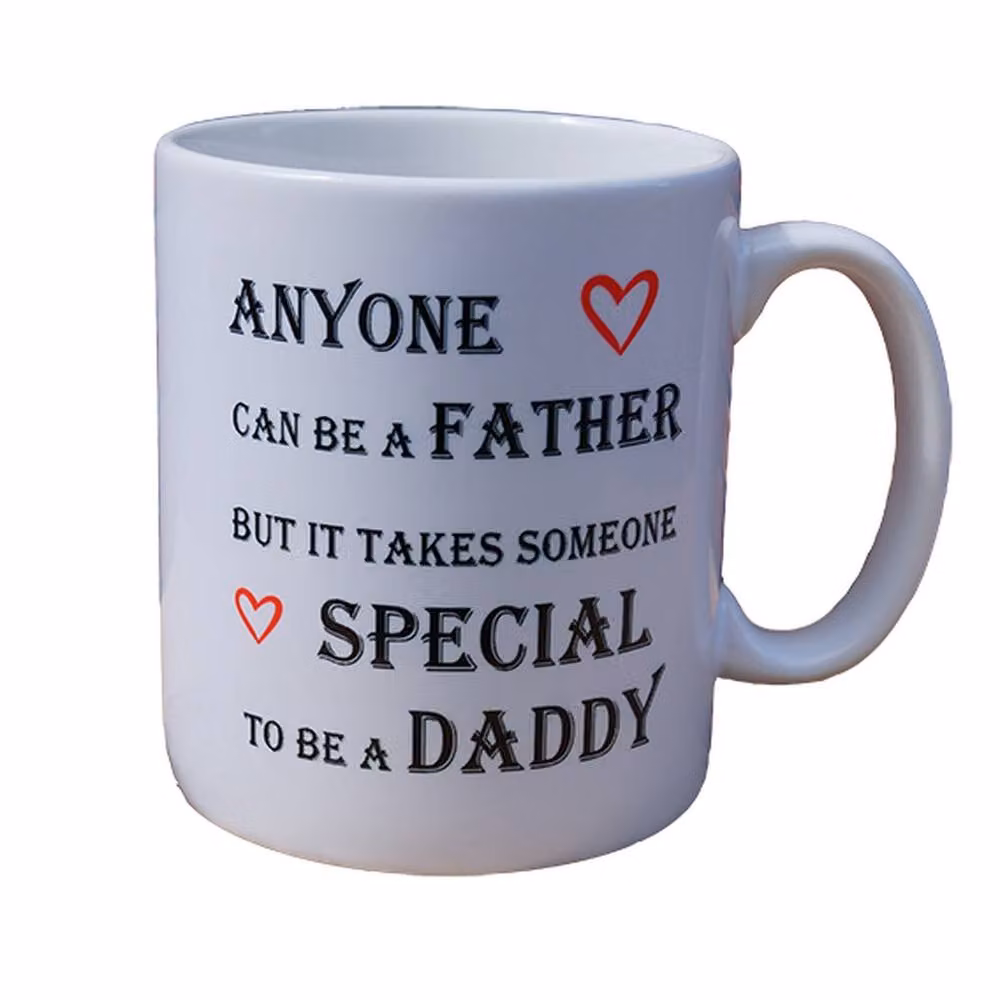 Uniqueful Personalised Anyone Can Be A Father Mug for Dad in White – 2