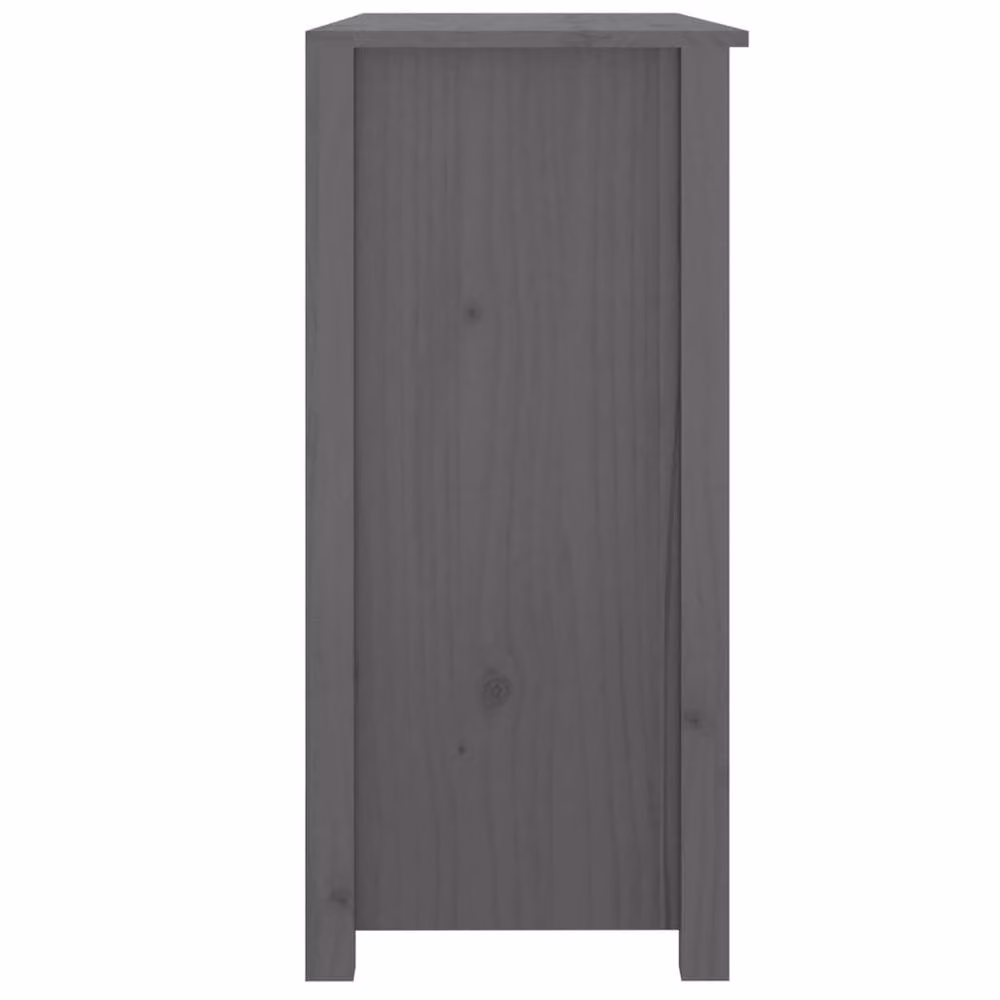 Berkfield Home Grey Solid Wood Pine Sideboard, W/D/H: 100 x 35 x 74 cm – 3